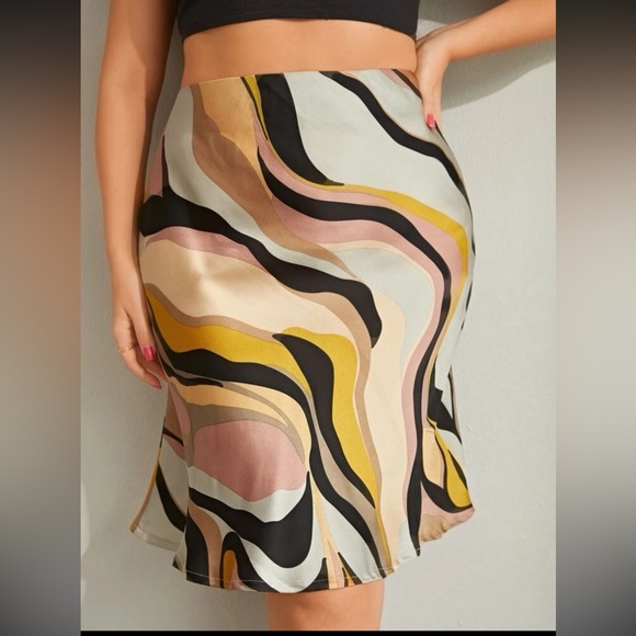 High waist printed skirt - Picture 2 of 4